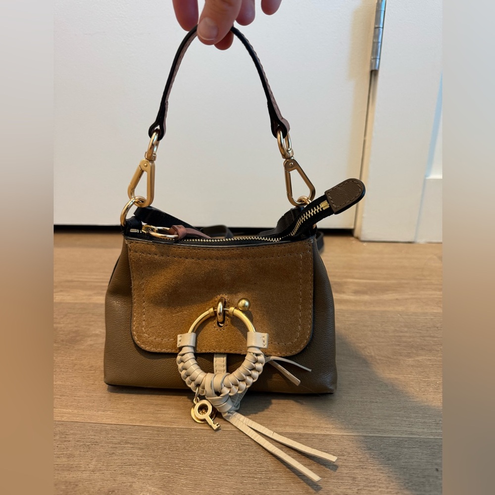 See By Chloe Mini Bag in Tan and Gold